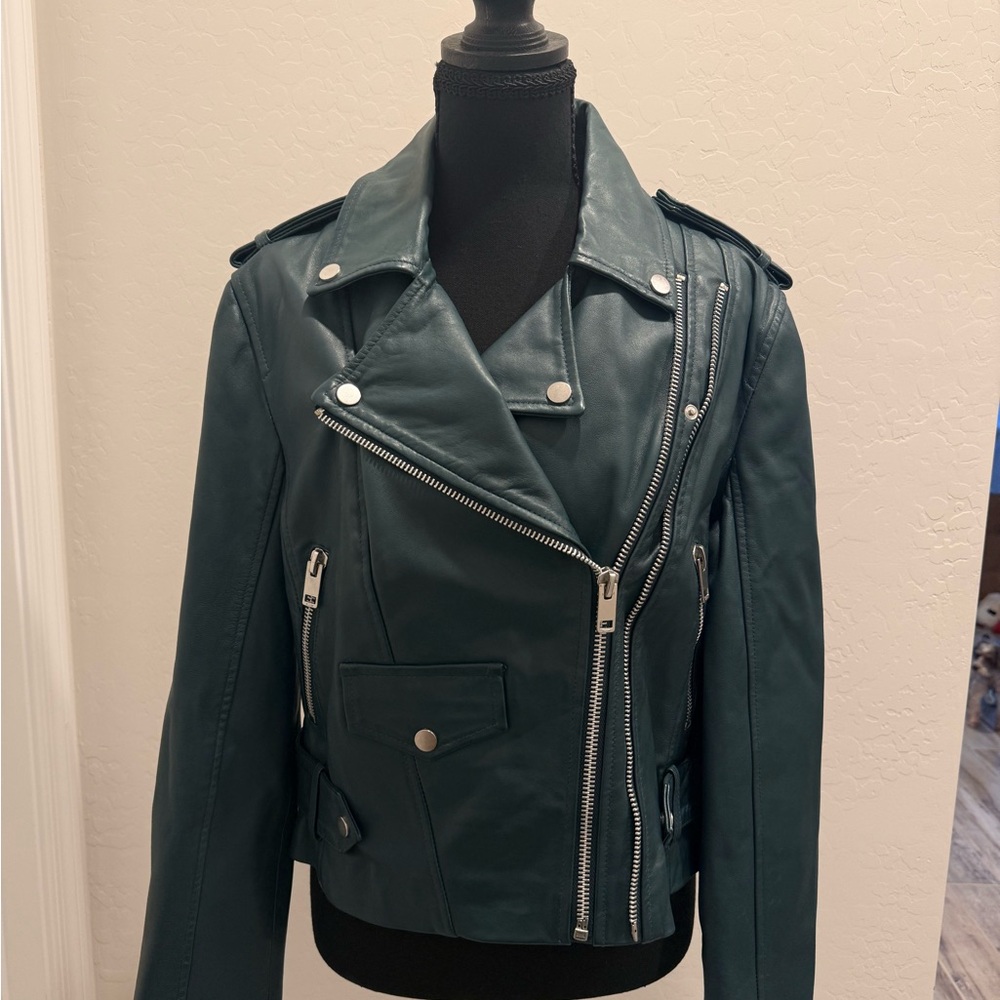 Walter Baker Dark Teal Leather Jacket
